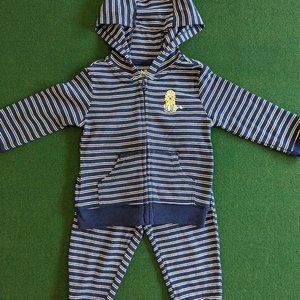 Carter's Boy's 2 Piece Striped Jogger Set 12 Months 💙